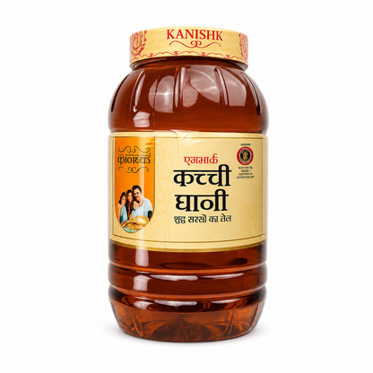 Kanishk Agmark Kacchi Ghani Mustard Oil - 2L Jar