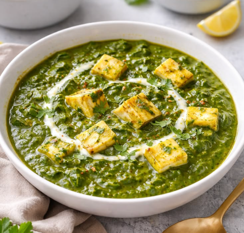 Palak paneer made with Kanishk Kachi Ghani mustard oil