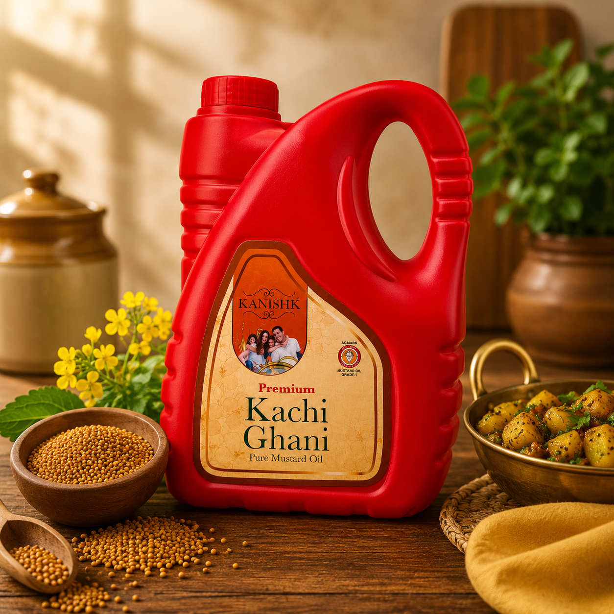 Kanishk Kachi Ghani Mustard Oil – 2L